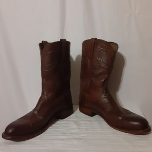 Lucchese Brown Leather Boots Size 10.5.